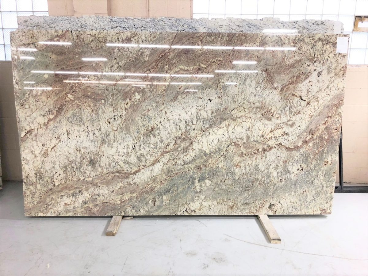 White Bordeaux River Granite Full Slab