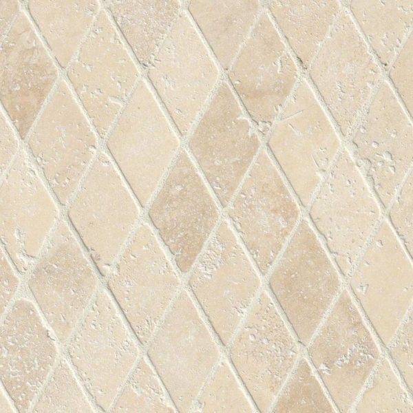 Durango Cream 2 Inch Rhomboids Tumbled In 12×12 Mesh