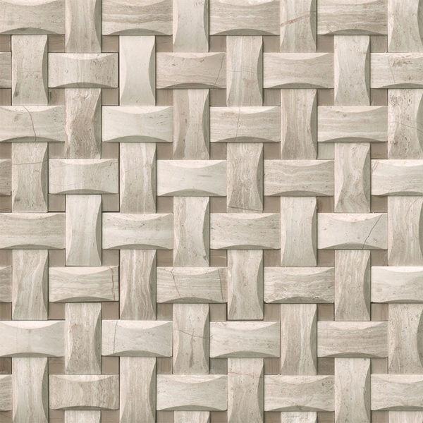 White Oak Arched Basketweave Honed