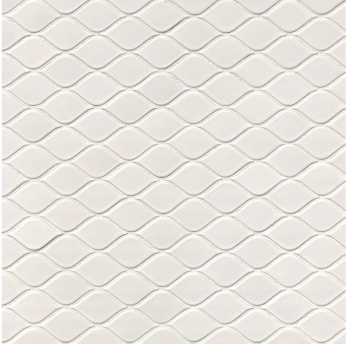 White Tear Drop Glossy Mosaic