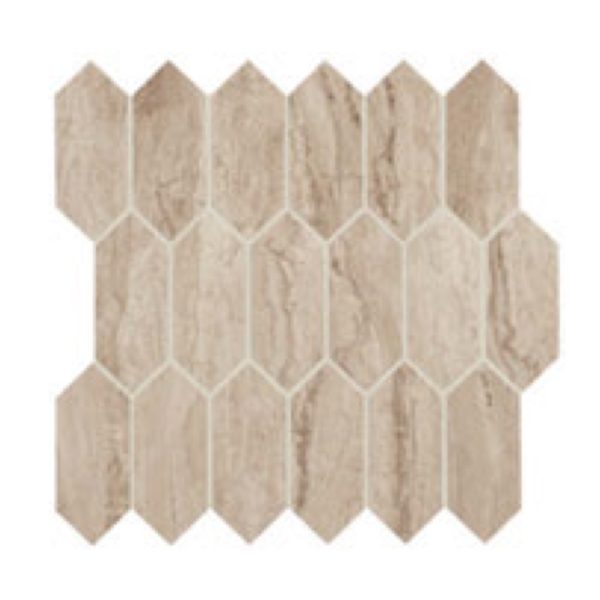 Daltile Marble Attache MA85 2x5 Hex Travertine