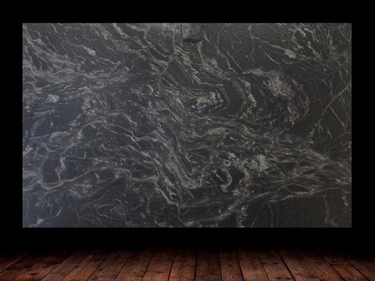 BLACK STREAM LEATHER / POLISHED GRANITE FULL SLAB