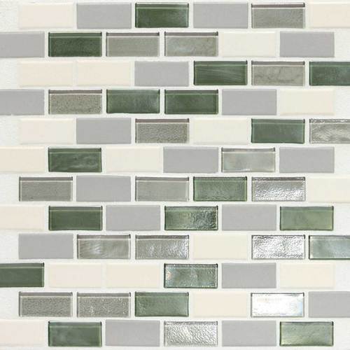 DALTILE COASTAL KEYSTONES CARIBBEAN PALM BRICK-JOINT MOSAIC 5216
