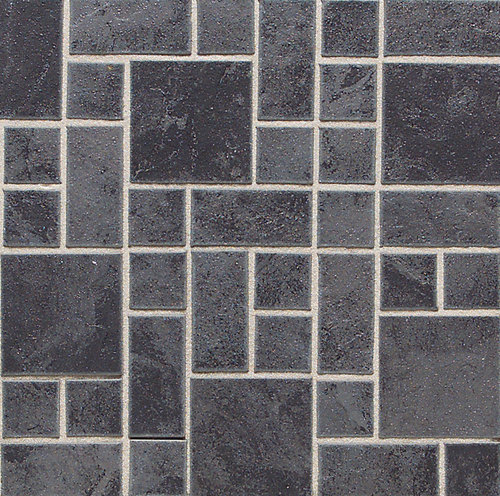 DALTILE CONTINENTAL SLATE ASIAN BLACK RANDOM BLOCK MOSAIC 2731