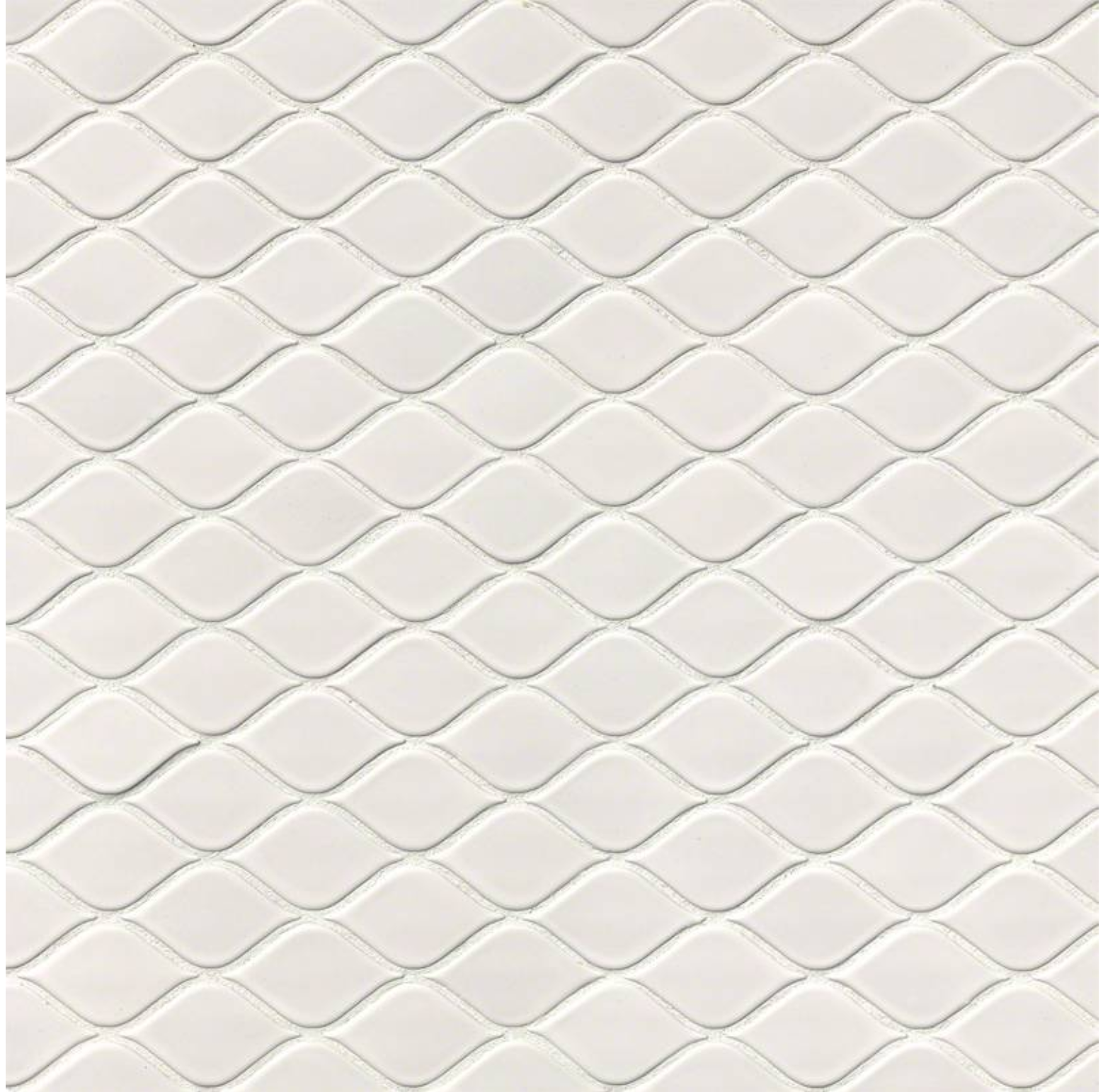 White Tear Drop Glossy Mosaic - Image 2