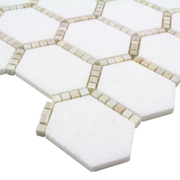 Alternative view of Jeweled Hex Pale Beige The Finish Line Anthology Tile