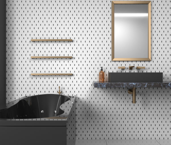 Sable Black Dominos Tile