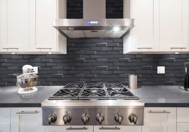 Smokey Bricks Anthology Backsplash in Kitchen