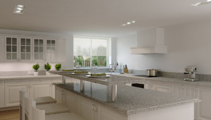 Atlantic Salt Caesarstone Quartz Kitchen