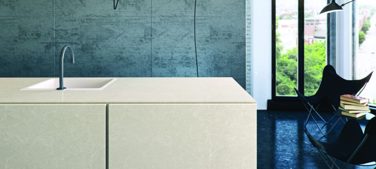 Cosmopolitan White Caesarstone Quartz Kitchen Countertops