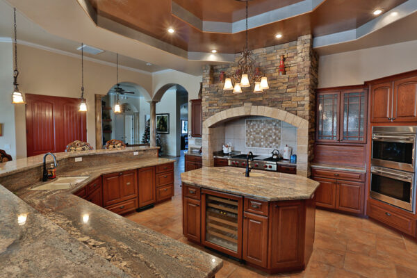 Crema Bordeaux Granite Kitchen1